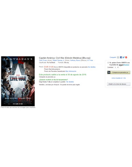 Steelbook de Civil War ya disponible para reservar