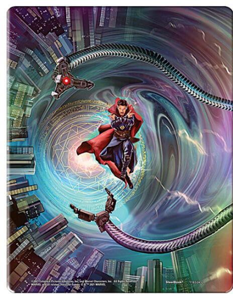 Contraportada del steelbook de No Way Home 