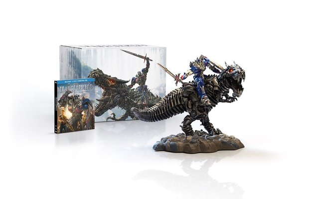 (AYUDA) Transformers: Age of Extinction - Amazon Exclusive Limited Edition Gift Set with Grimlock and Optimus Collectible Statue [Blu-ray + DVD + Digital Copy]