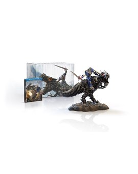 (AYUDA) Transformers: Age of Extinction - Amazon Exclusive Limited Edition Gift Set with Grimlock and Optimus Collectible Statue [Blu-ray + DVD + Digital Copy]