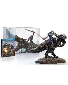 Transformers: Age of Extinction Limited Edition Gift Set with Grimlock and Optimus Collectible Statue [Blu-ray]