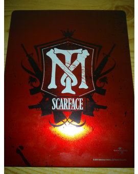 Contra caratula del Steelbook de Scarface