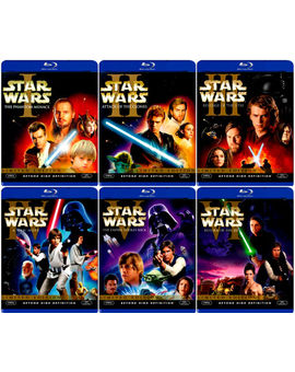 ¿Existen las películas de la saga Star Wars en BRs individuales?