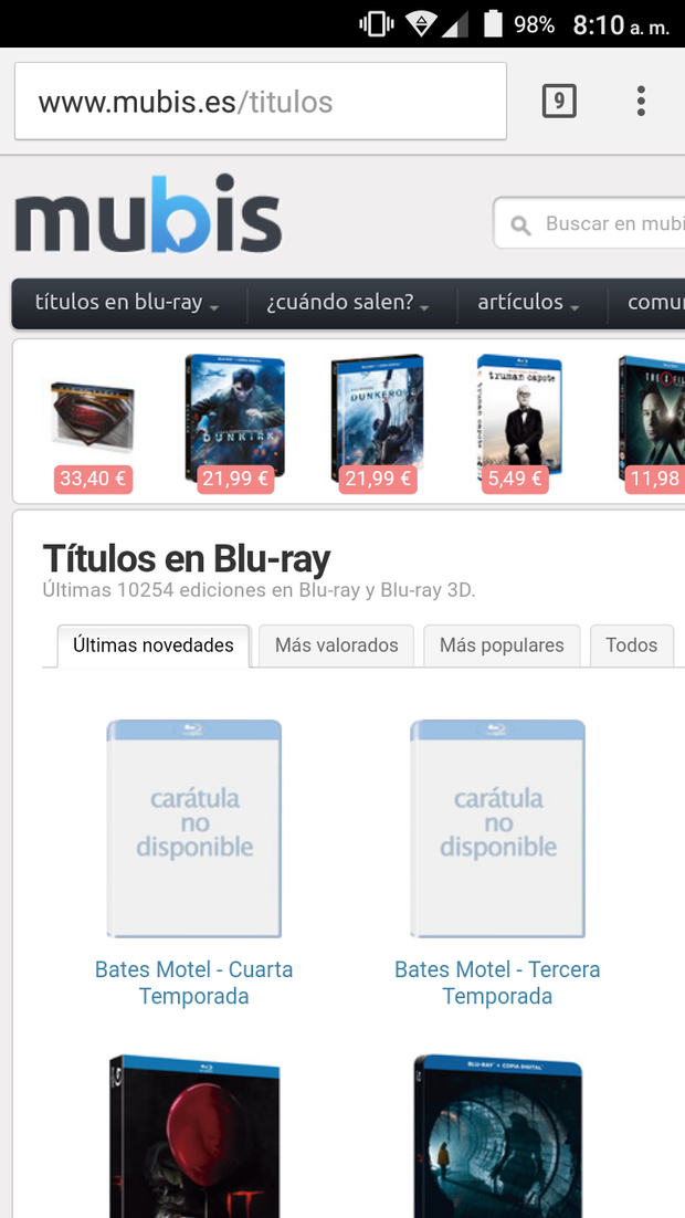 Mubis ha subido estas fichas