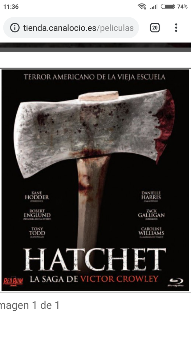 Diseño Saga Hatchet según Canal ocio.