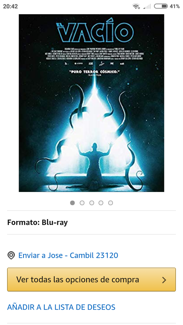 El Vacio- de nuevo disponible en Amazon tras agotarse la primera tirada.