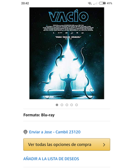 El Vacio- de nuevo disponible en Amazon tras agotarse la primera tirada.
