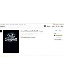 Ya disponible en preventa el Superset Jurassic World (DVD, BD y BD 3D) con precio de preventa garantizado por 31,22 € en Amazon
