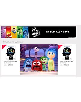 Ya se puede reservar Inside Out (Del revés) en la web de El Corte Inglés
