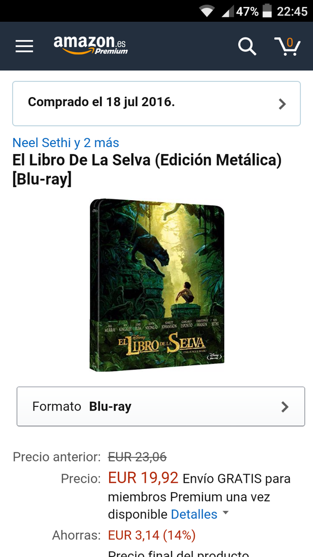 Bajada de precio El libro de la selva steelbook