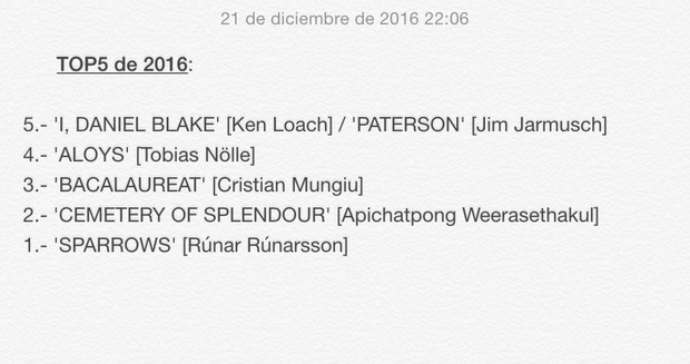 TOP5 2016 = WISHLIST BR 2017