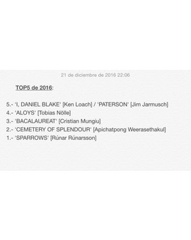 TOP5 2016 = WISHLIST BR 2017