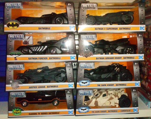 Colección completa de Batmoviles (+1) de Metals Diecast