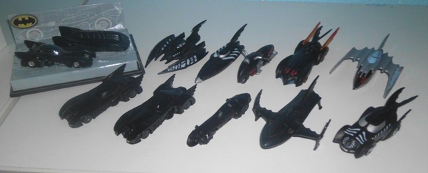 Mis pequeños vehiculos de Batman de las peliculas