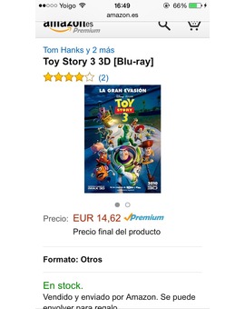 Duda con Toy Story 3 3D