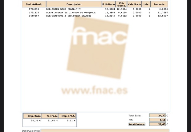 Problemas con Fnac, duda a resolver