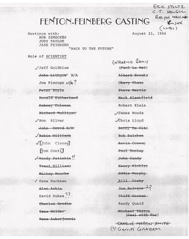 casting de los posibles Doc brown en su epoca para BACK TO THE FUTURE...aqui va la lista