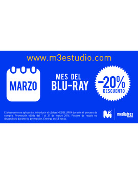 Durante Marzo, 20% de descuento en nuestra tienda online para todos los Blu-rays  ^_^