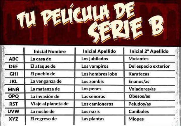 Tu película de serie B ^^