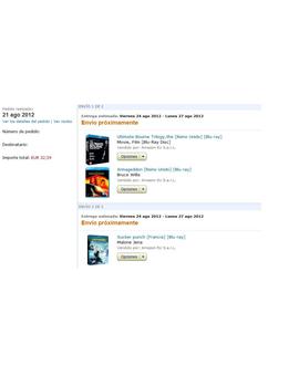 Mi ultimo pedido Amazon