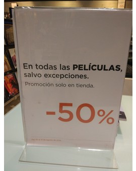 50% el corte inglés solo en tienda