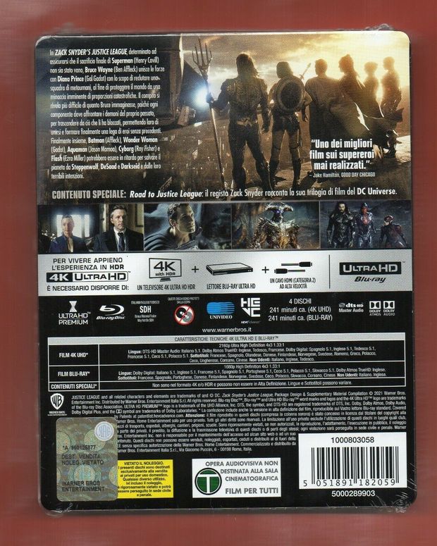 Confirmado edición italiana castellano en 4k y bluray