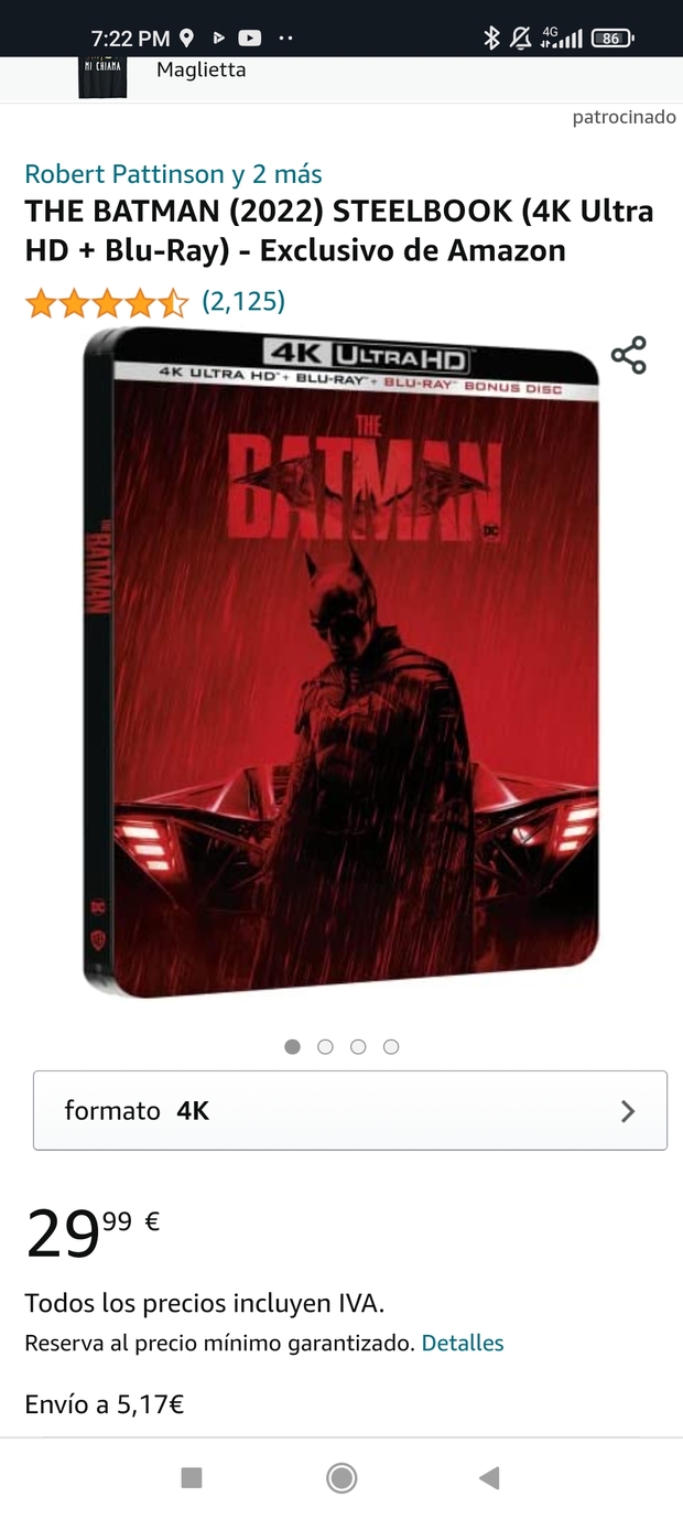 Reedición steelbook de Batman + disco extra en italia