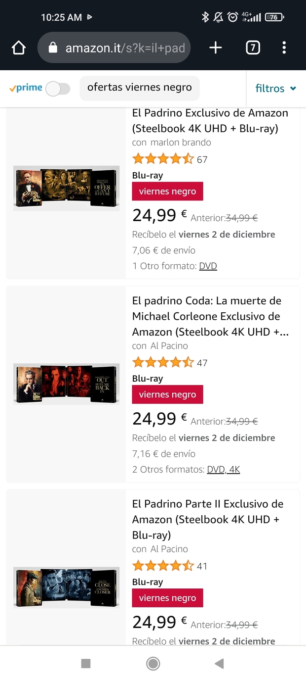Steelbooks el padrino Amazon.it