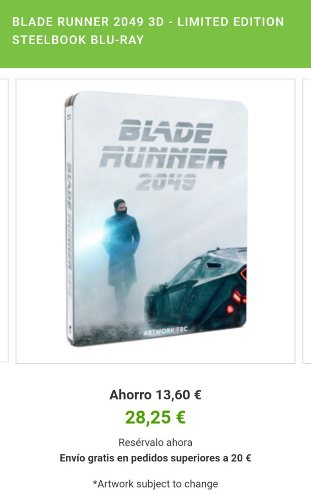 Steelbook Blade Runner 2049 Zavvi