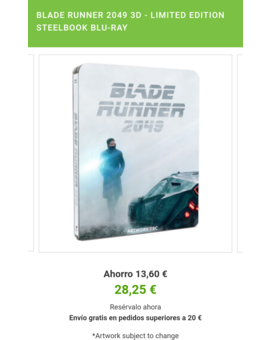 Steelbook Blade Runner 2049 Zavvi