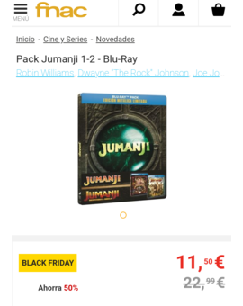 ya entra en la promo BF de Fnac