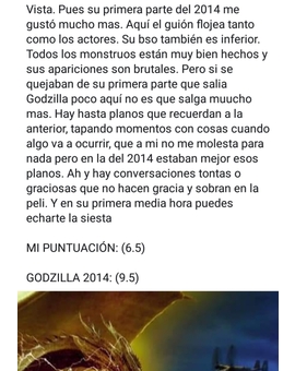 mi opinión Godzilla rey de los monstruos
