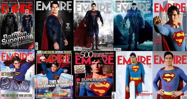 Portadas Empire Magazine protagonizadas por Superman a lo largo de los años!