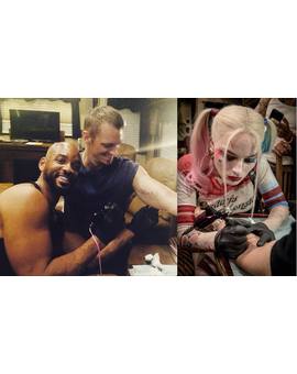 Todos los actores del Suicide Squad se están tatuando Skwad entre ellos.
