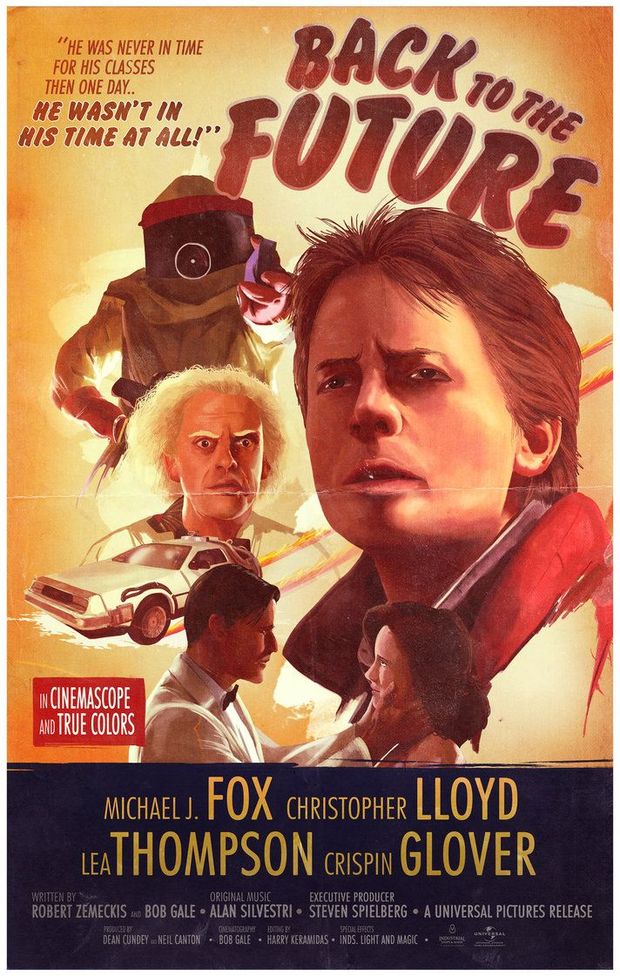 Poster estilo antiguo Regreso al Futuro