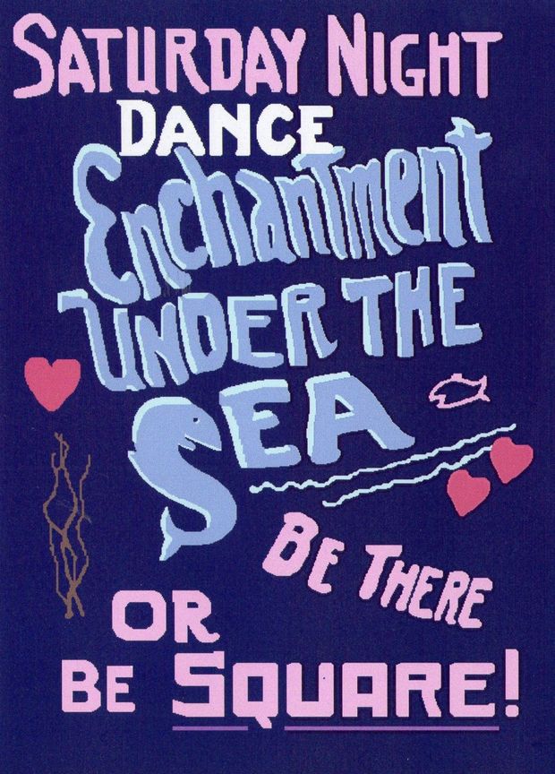 Cartel Baile del encatamiento bajo el mar!