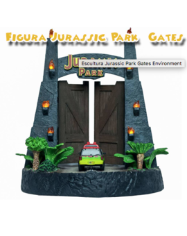 Escultura Jurassic Park Gates Environment