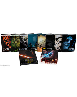 Familia de Steelbooks de Star Wars.