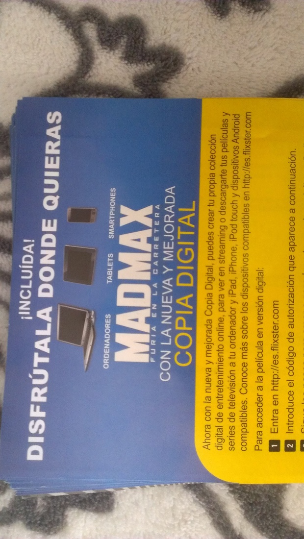 Regalo copias digitales de Mad max