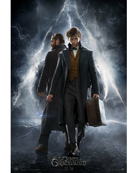 Poster de los Crimenes de Grindelwald con Newt Scamander y Albus Dumbledore