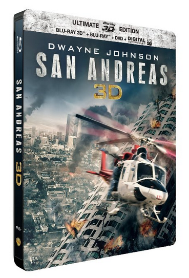 San Andreas [Steelbook Edition limitée - Blu-ray 3D + Blu-ray + DVD + Copie Digitale HD]