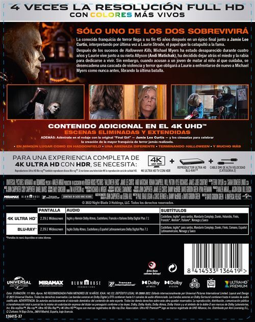 Contraportada Halloween Ends 