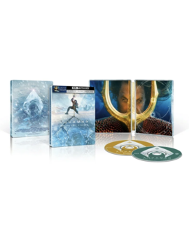 Diseño del steelbook 4k de la película de Aquaman y el reino perdido 