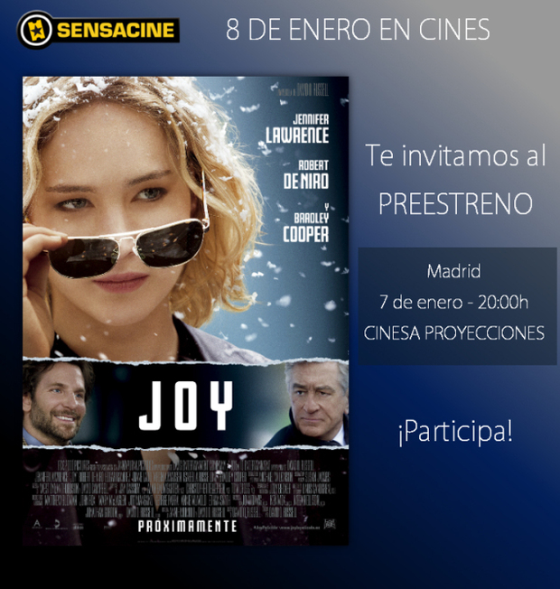 Sorteo para el pre-estreno de "Joy" en Madrid