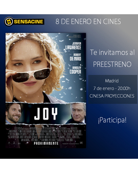 Sorteo para el pre-estreno de "Joy" en Madrid