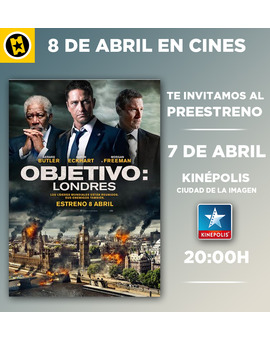 Sorteo de una entrada doble para el pre-estreno de "Objetivo: Londres"