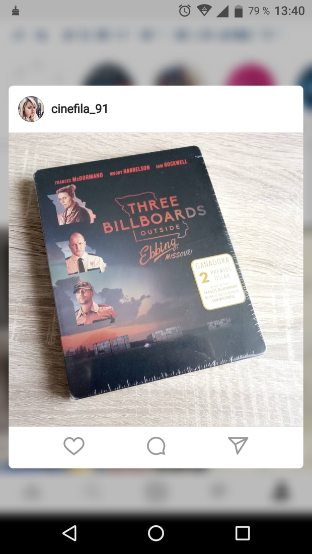 14.05.18 | Steelbook de "Tres anuncios en las afueras"
