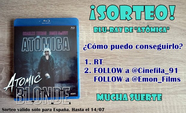 Sorteo de 1 Blu-ray de "Atómica"