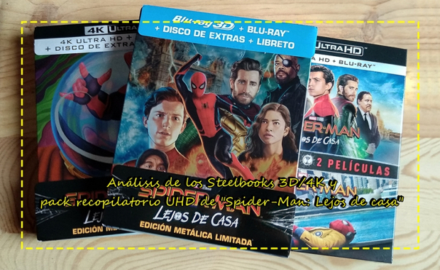 Análisis de los Steelbook 3D/4K y el pack recopilatorio 4K de "Spider-Man: Lejos de casa"