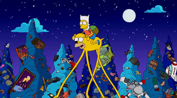 'Los Simpson' presenta el gag del sofá inspirado en 'Hora de aventuras'